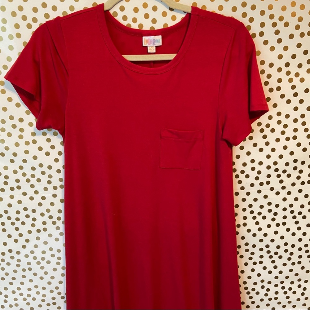 Red Lularoe Carly Dress